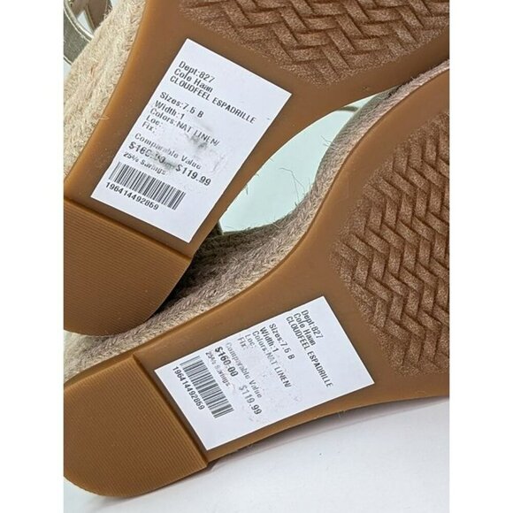 Cole Haan Cloudfeel Women's Espadrille Wedge Heels Linen Size 7.5 MSRP $160 - Picture 7 of 7
